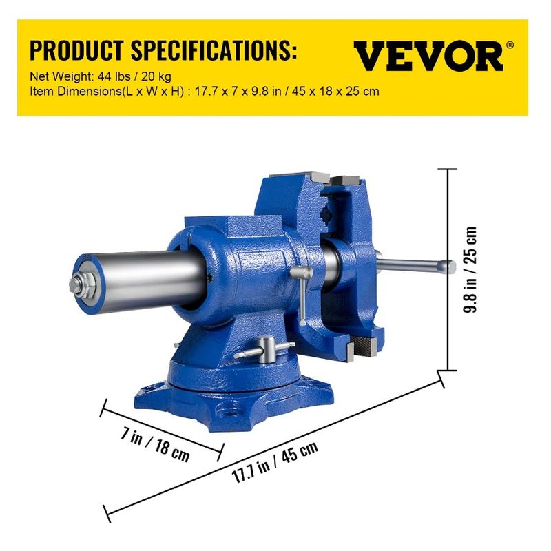 Rotating Vise 360° Pipe Body 6 30Kn Vise Rotates Bench Force Vices Double Duty Vise Clamping For Heavy Swivel Clamping Bench_voghion.com