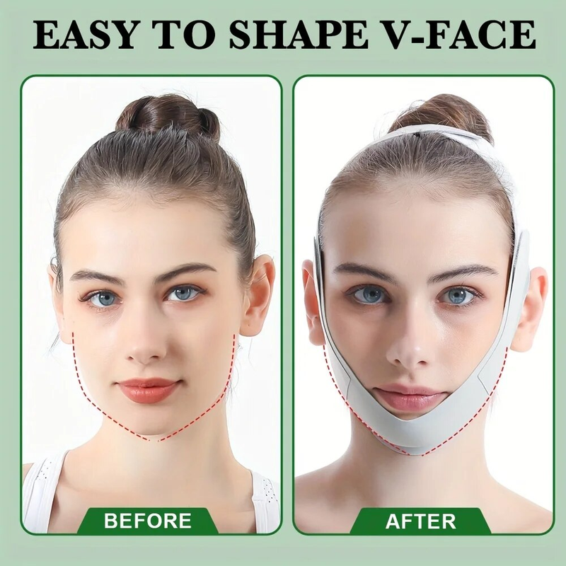 Reutilizabile bandaj facial subțiere V linie față Shaper femei bărbie obraz ridicare curea masaj facial curea față îngrijire a pielii instrumente de frumusețe_voghion.com
