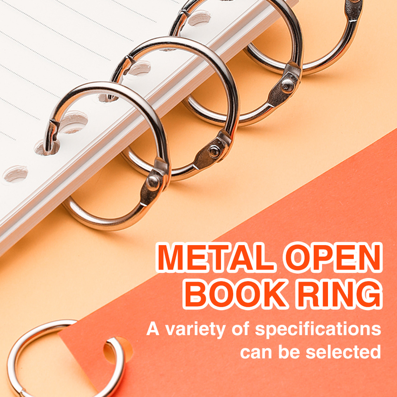 15/30pcs Metal Ring Binder Staple Book Binder Albums Loose-leaf Book Hoops Loose Leaf Ring Keychain Office Binding Supplies_voghion.com