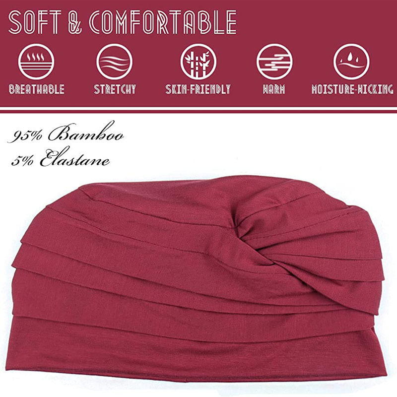 New Hexagon Ladies Heap Cap Solid Color Muslim Baotou Cap Bamboo Folded Cap_voghion.com