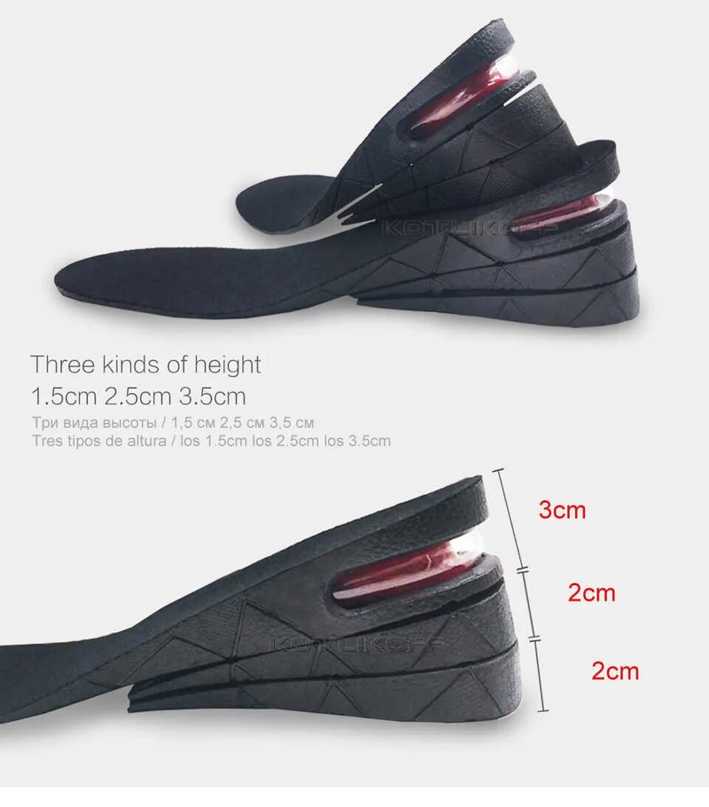 Invisible Increase Feet 3/5/7/9cm Lift Adjustable Cut Shoe Heel Insert Taller Height Insole For Shoes_voghion.com