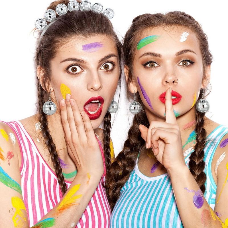 Disco DISCO 70S Orecchini a sfera in schiuma a specchio Regali per feste femminili_voghion.com