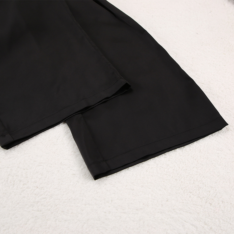 Women's solid color coat pantsuit_voghion.com