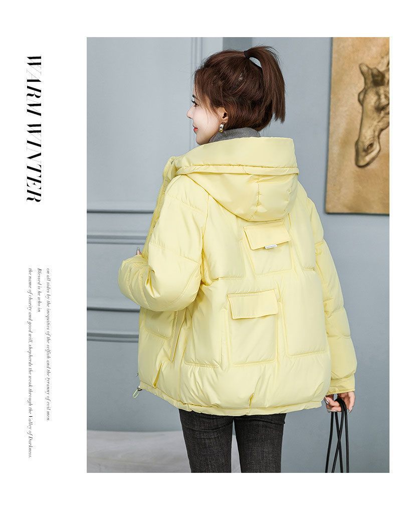 Women's Winter Puffer Jacket With Hood, Lightweight Warm Coat, Plus Size Short Outerwear, Fashion Casual Parka For Petite To Curvy_voghion.com