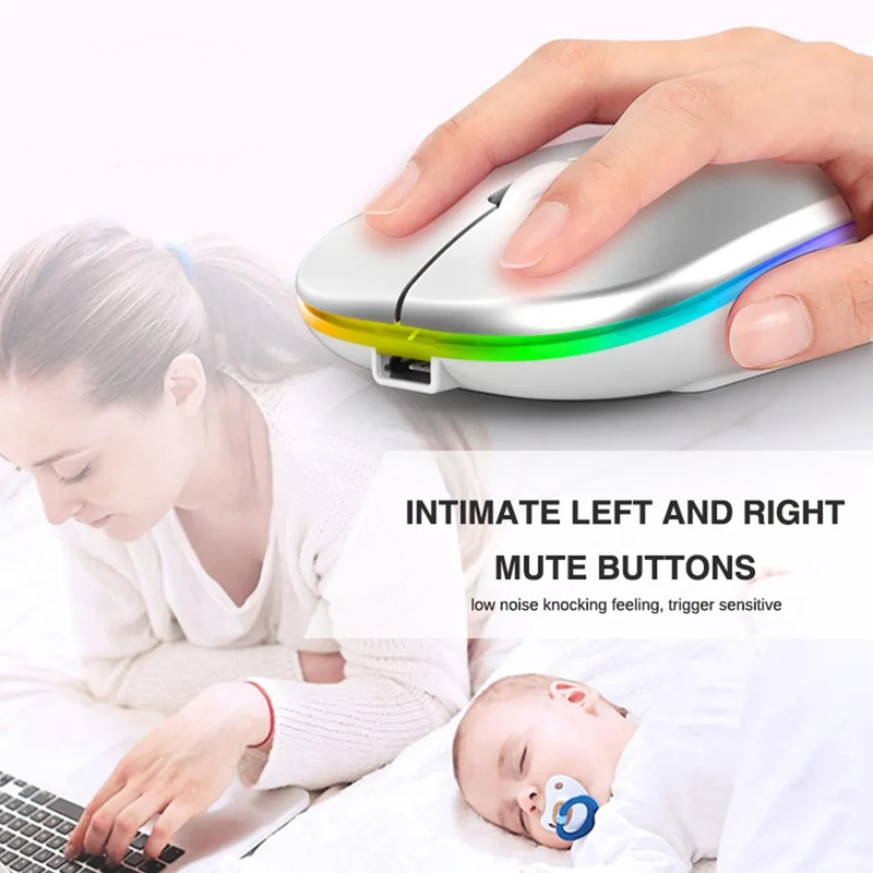 Herstellerpreis führte leise ergonomische wiederaufladbare kabellose Maus für Laptop / PC_voghion.com