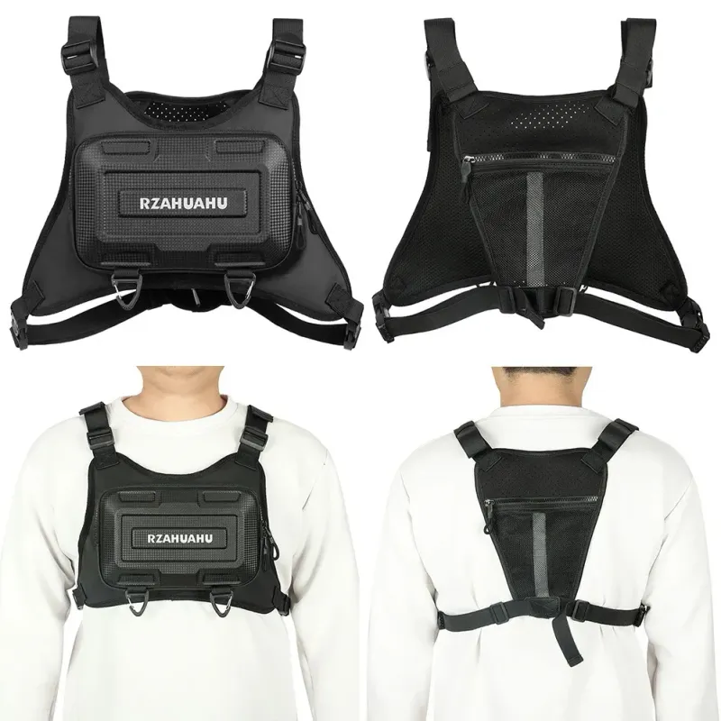 Sportliche Handytasche mit großem Fassungsvermögen, taktische Brusttasche mit verstellbarem Gurt, atmungsaktiv, für Training und Sport 250926_voghion.com