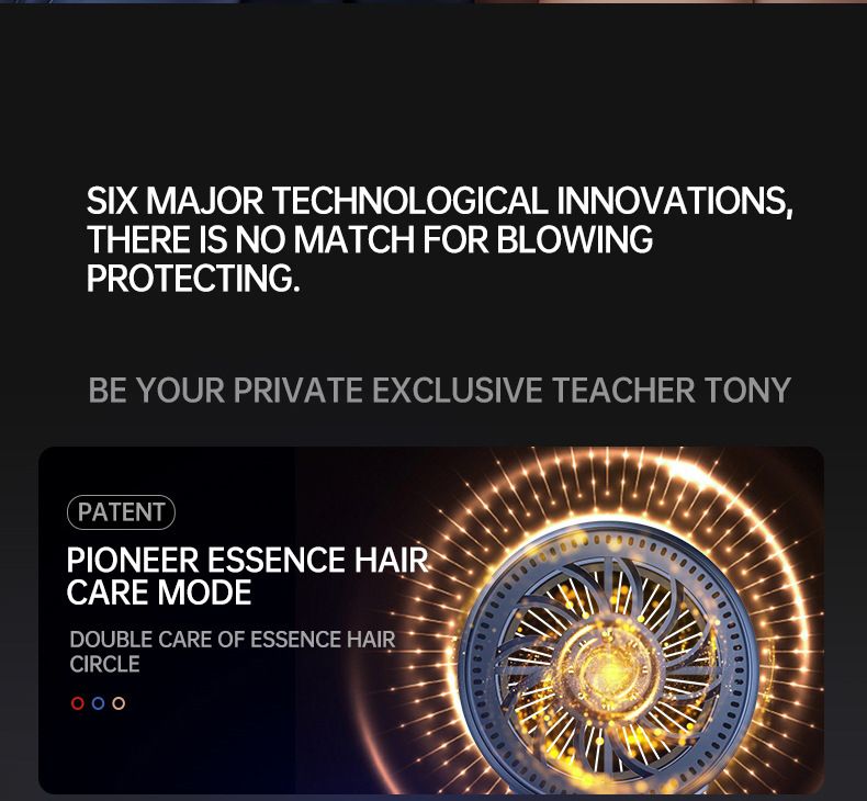 Intelligent display high-speed electric hair dryer high-power negative ion hair conditioner_voghion.com