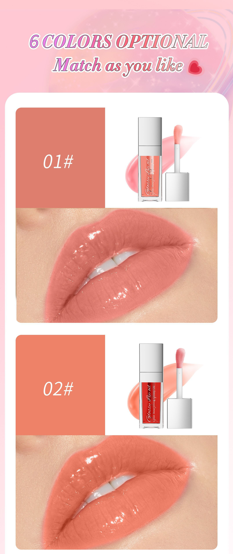 Hellokiss Hydraterende olie en hydrateert Spiegel Gezicht Water Glow Lip Honing LIP GLOW OIL Make-up_voghion.com