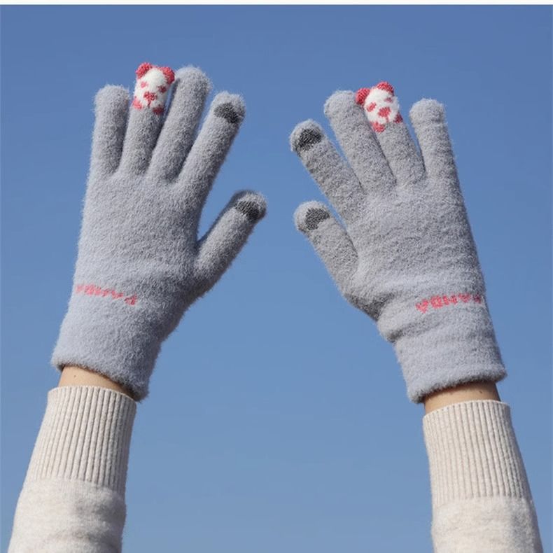 Fingerlose Handschuhe für Damen, warm beim Radfahren, 2025 Herbst/Winter Neu_voghion.com