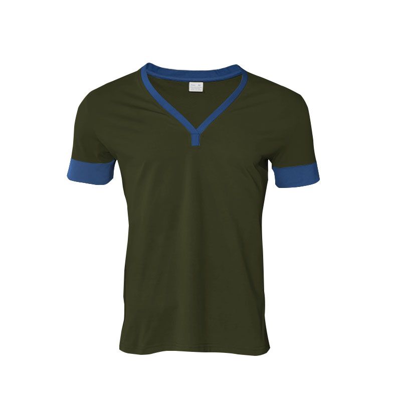 Instagram 2024 Saldi Estivi Maglietta Casual da Uomo a Maniche Corte con Scollo a V e Grandi Righe_voghion.com