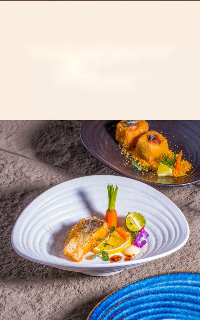 Kiln Change Ribbed Deep High-end Tableware Creative Salad Bowl Ceramic Western Pasta Plate Commercial Use_voghion.com