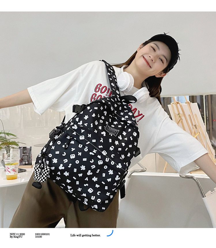 Stylish & Durable School Backpack For Teens – Large Capacity Lightweight Design, Comfortable For Middle & High School Students_voghion.com