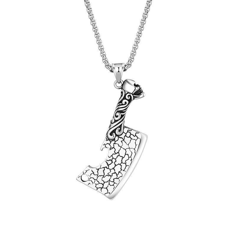 Modeschmuck Retro Punk Hip-Hop kreative Küchenmesserform kann Bierflaschenverschluss Halskette Anhänger öffnen_voghion.com