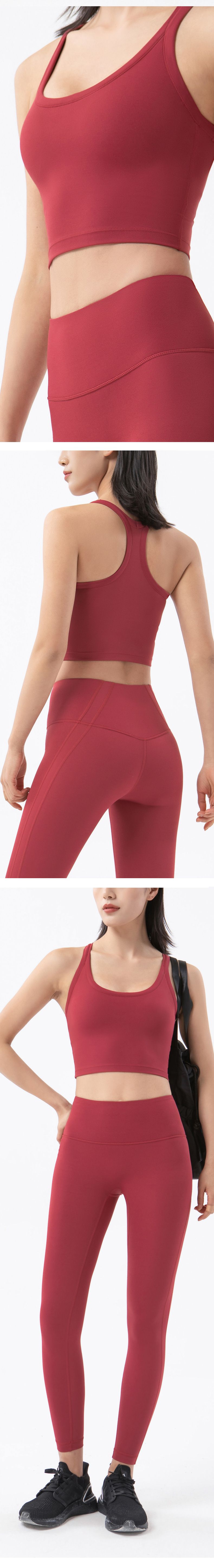 Soutien-gorge de sport nu résistant aux chocs pour femmes, Style gilet Push-Up, Fitness, course à pied_voghion.com