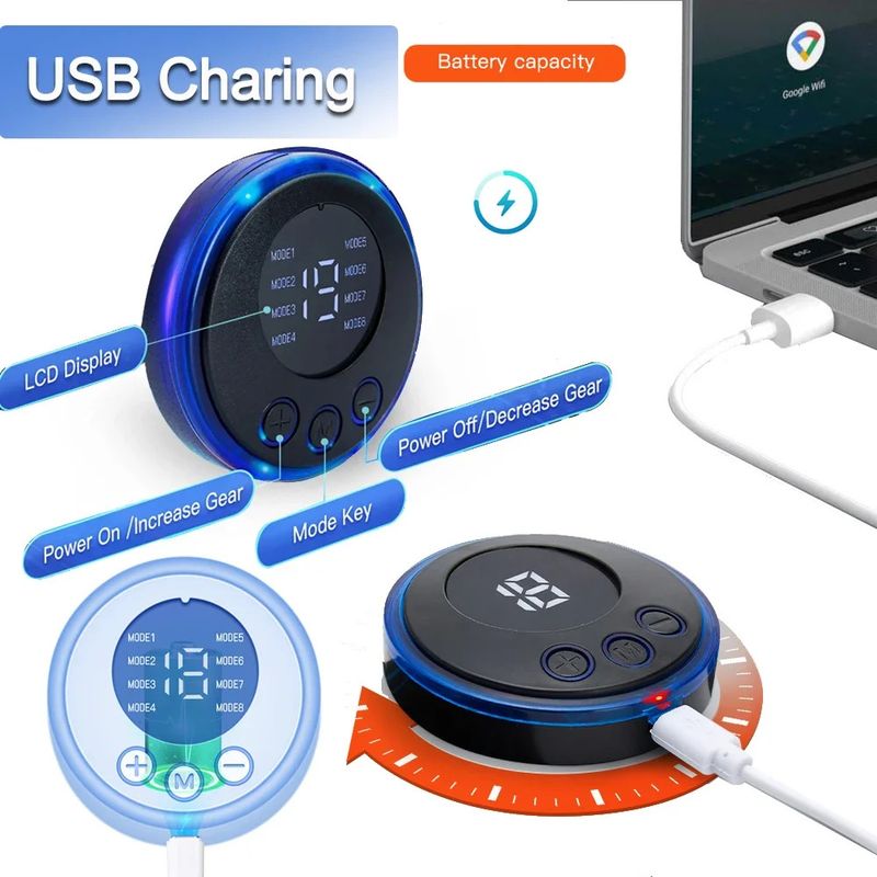 EMS Puls cervical, Schëller, Hals, Taille an zréck elektresch Therapie Gesiicht Massage Apparat mat intelligent Meridian_voghion.com