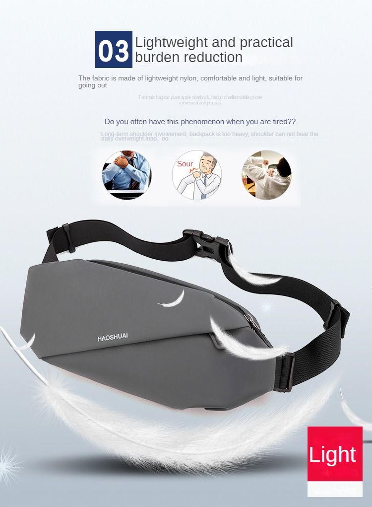 Designer men's fanny pack Multi-functional and Stylish Men's Fanny Pack for Casual Use and Running_voghion.com