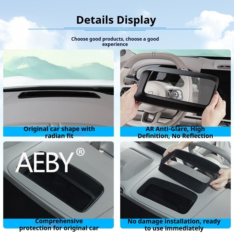 AEBY For ZEEKR 7X 2024 2025 HUD Protector Cover Anti-Scratch Dustproof Dashboard Accessories Easy Install Car Interior_voghion.com