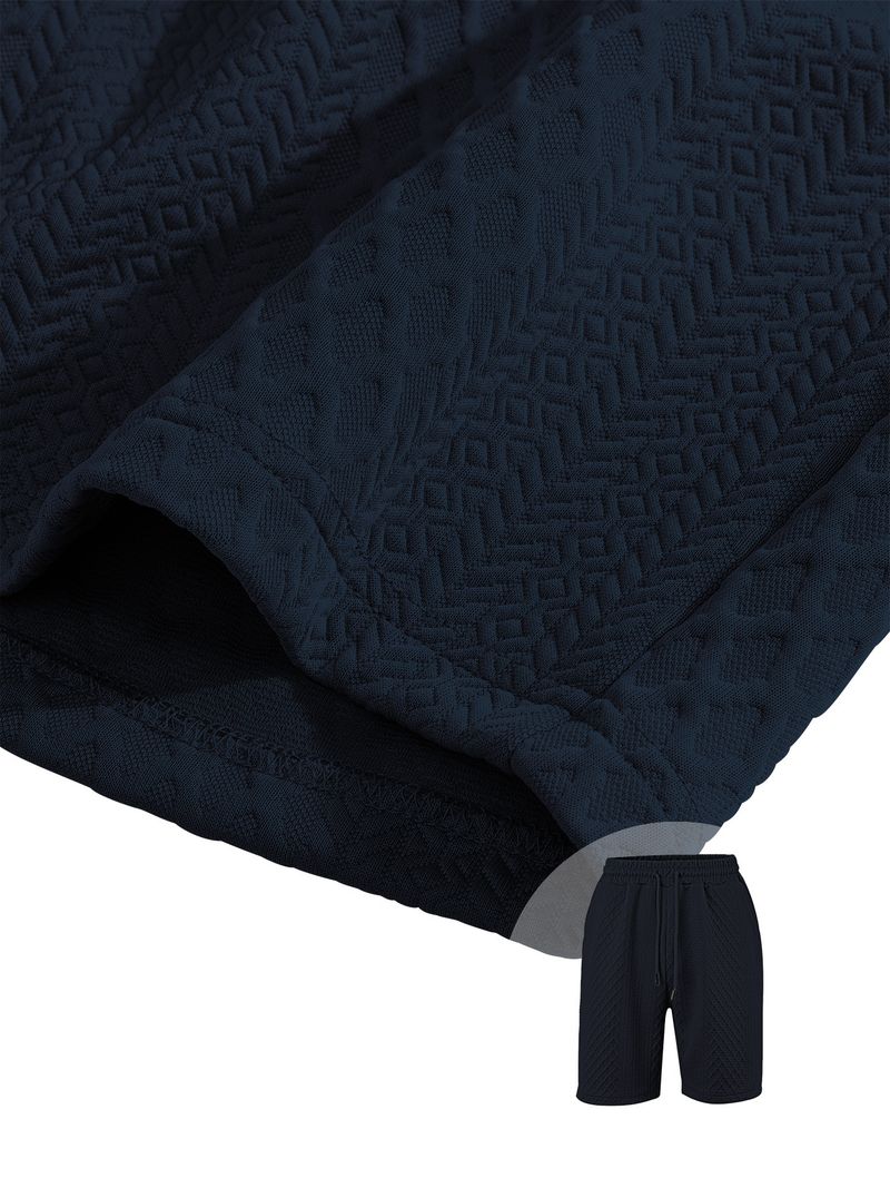 Ropa de verano para hombre, nueva camiseta polo deportiva de manga corta con solapa fina y tejido jacquard para hombre_voghion.com