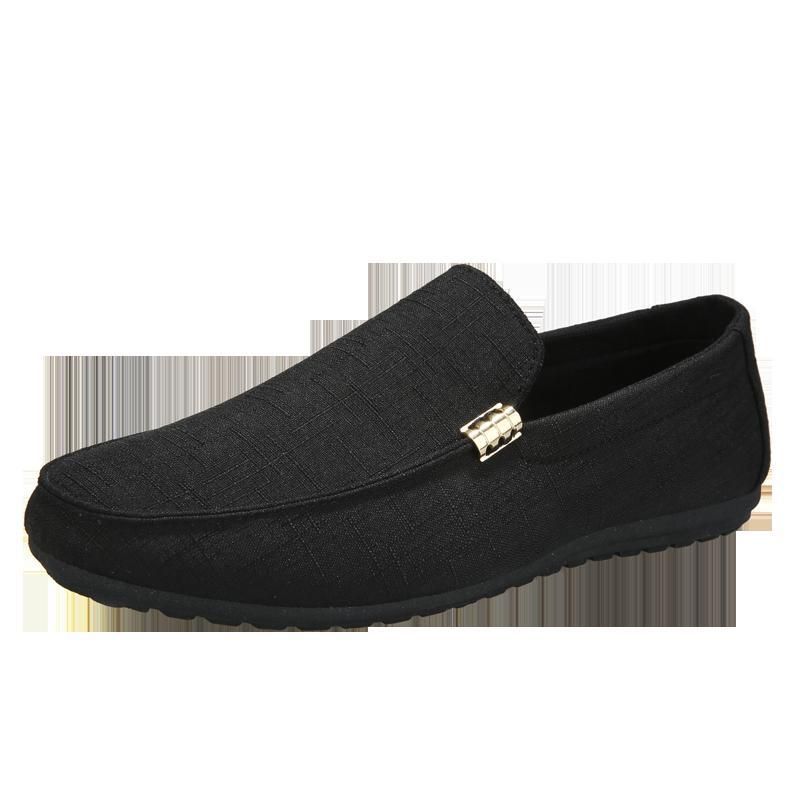 2024 Summer Loafers Casual Korean Style Trendy Slip-On Canvas Size 45 Men's Shoes_voghion.com