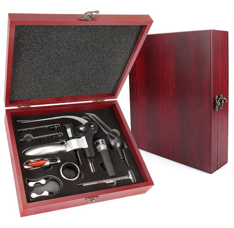 Heiße verkaufende Kaninchenkopf-Geschenkbox in Rot für hochwertige Weinflasche und Öffner_voghion.com