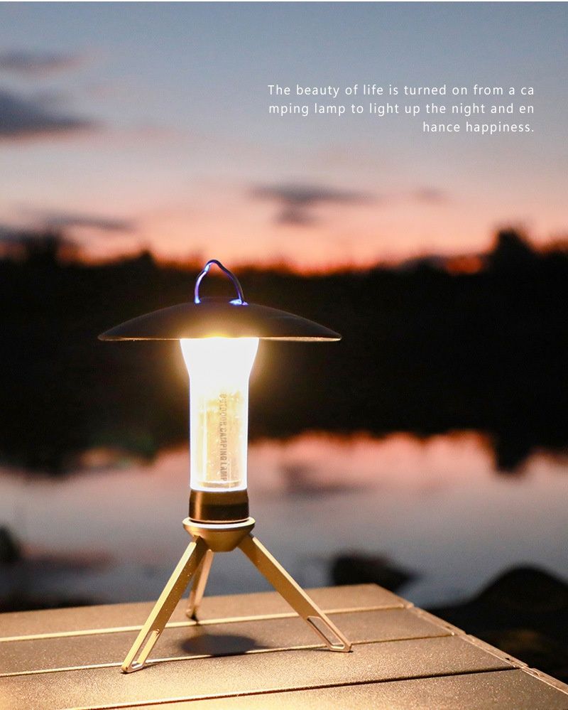 Multifunktionel retro campinglampe USB-opladning LED-telt udendørs hestelampe bærbar lysudstyr campinglampe_voghion.com