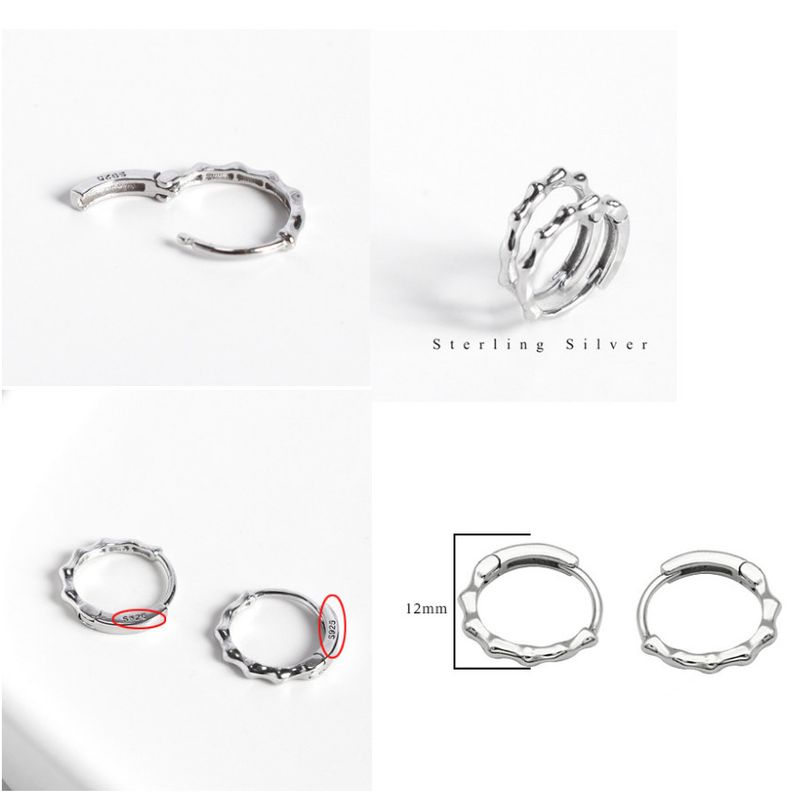 Orecchini a cerchio piccoli Huggie in argento Sterling 925, regalo per uomo e donna, 15x2 mm, F36_voghion.com