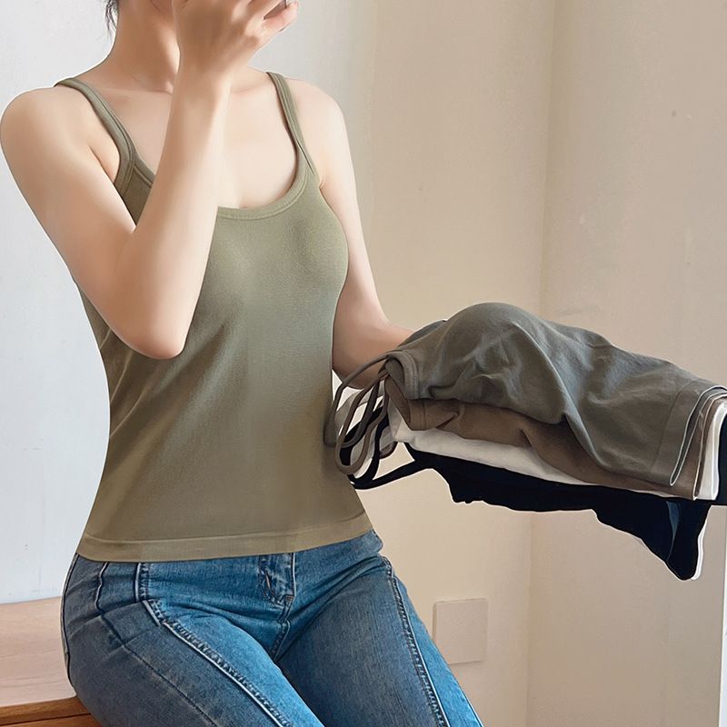 Medium to long fixed cup camisole underwear for women, anti glare base, inner layer, chest wrap, strapless, summer_voghion.com