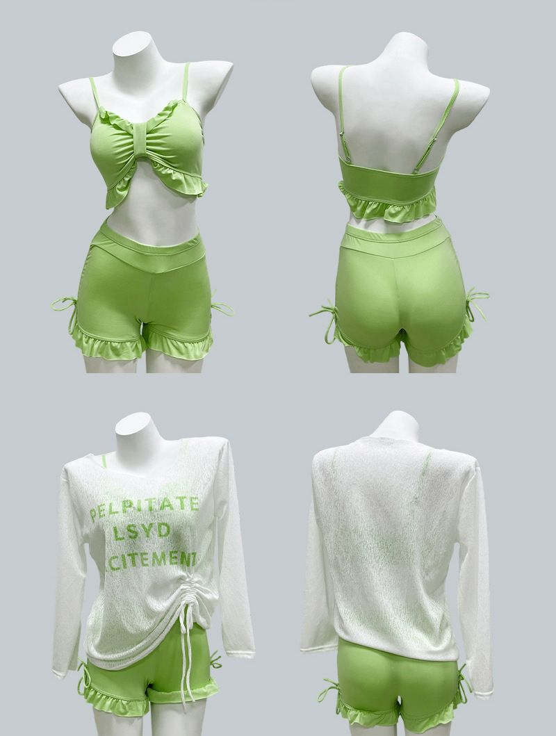 Maillot de bain deux pièces pour femme, style conservateur, idéal pour les vacances dans les sources chaudes._voghion.com