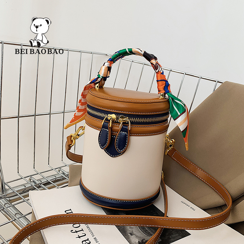 Borsa a secchiello per l'estate 2023 da donna nuova borsa a cilindro dal design di nicchia borsa a tracolla portatile piccola borsa sciarpa mini borsa per donna_voghion.com