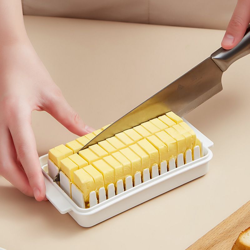 Butter Cutting Storage Box Transparent Large-capacity Low-temperature Resistant Refrigerator Storage Cheese Fresh-keeping Box_voghion.com