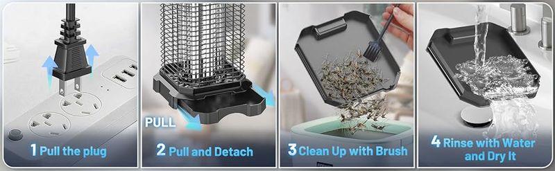 Bug Zapper Outdoor, 4200V Electric Mosquito Zapper Indoor, Insect Fly Zapper Waterproof with 5ft Power Cord, Mosquito Killer for Home, Patio, Kitchen,_voghion.com