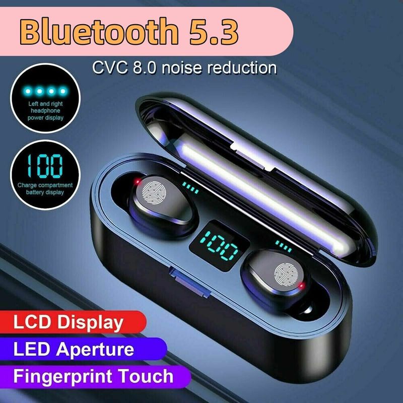 TWS Bluetooth Earbuds Waterproof Bluetooth 5.3 Headset Noise Cancelling Wireless_voghion.com