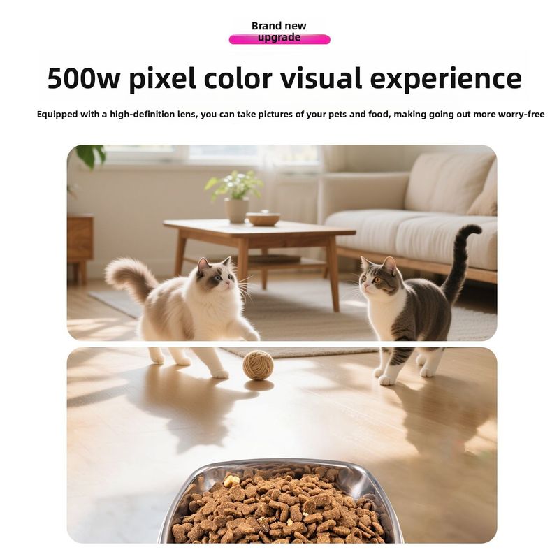 Automatischer, zeitgesteuerter und mengenmäßiger WLAN-Fernfutterautomat für Katzen und Hunde_voghion.com