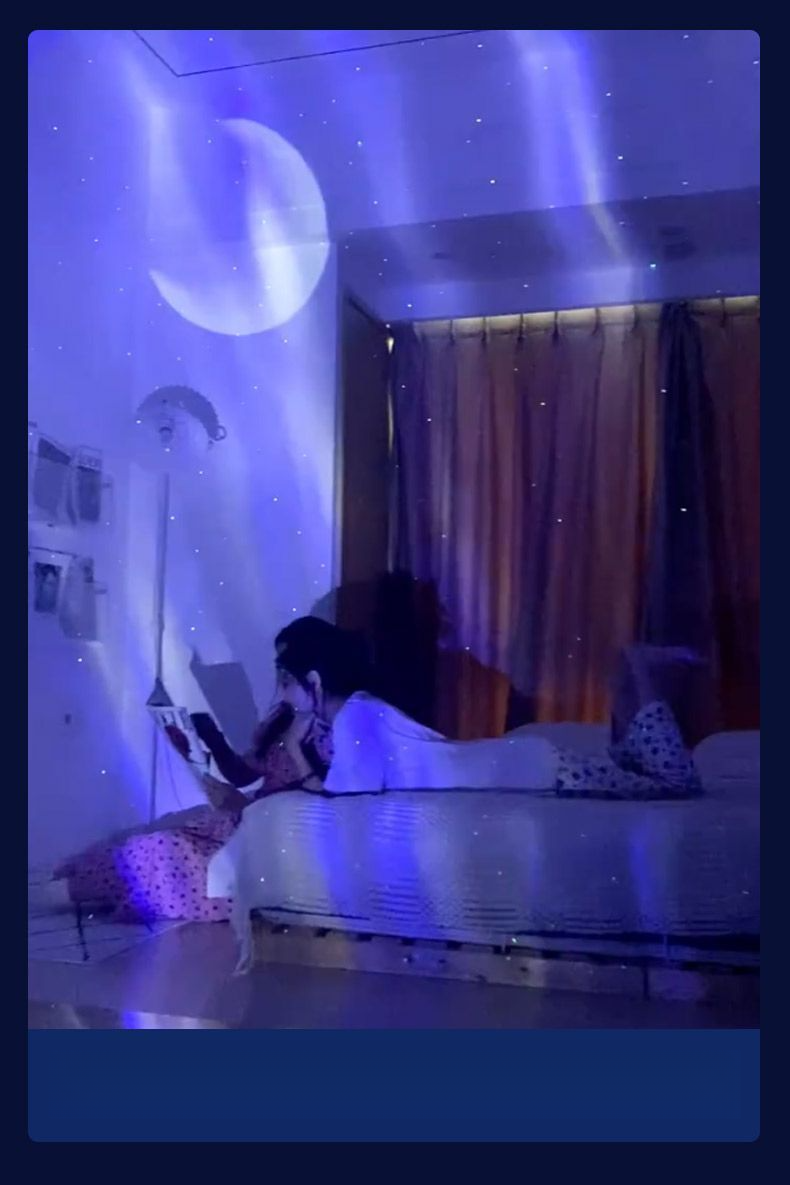 Proiettore di cielo stellato aurora boreale, controllo APP, luce notturna laser, streaming live, altoparlante Bluetooth, lampada con atmosfera lunare_voghion.com