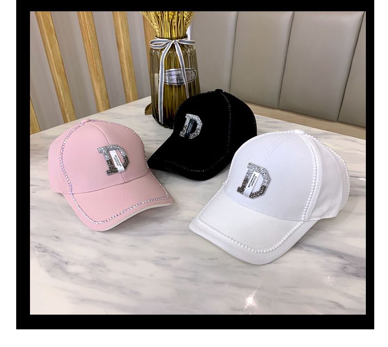 Bambini Edizione Coreana Instagram Baseball Con Moda D-Label Diamante Incastonato Primavera E Autunno Donna Lingua D'anatra Trendy_voghion.com