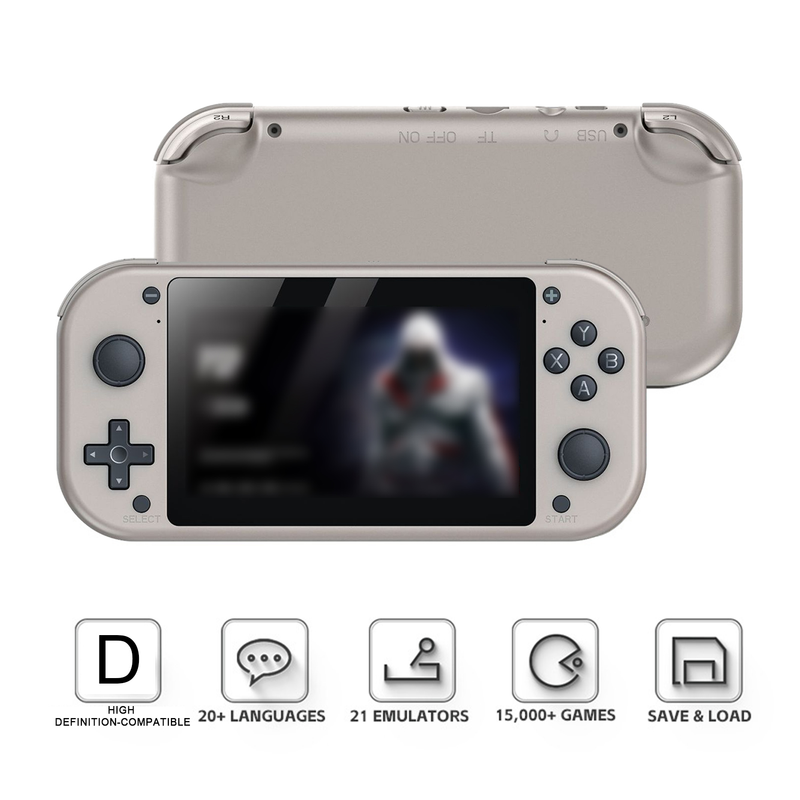Hitech 1 Set M17 Retro-Handheld-Spielkonsole 64G/128G 4,3-Zoll-Bildschirm Tragbarer Pocket-Videoplayer für Unterhaltung_voghion.com