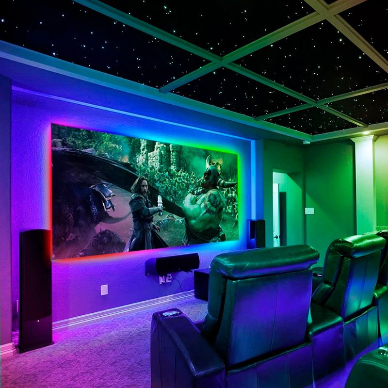 5V5050RGB kleurrijke LED-lichtstrip 30 lichten infrarood mobiele telefoon Bluetooth APP achtergrondmuziek zelfklevende zachte lichtbalk_voghion.com