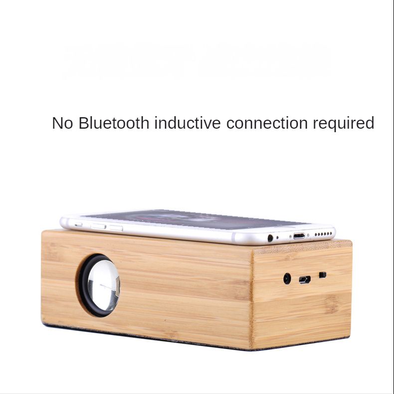 Induktsioonmobiiltelefoni väike kõlar, traadita subwoofer, valju puidust retroarvuti stereo_voghion.com
