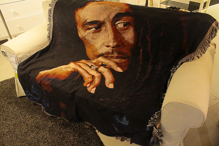 Sofos antklodė, gobelenas, antklodės užvalkalas, dekoratyvinis antklodė, Bob Marley Reggae Jamaica_voghion.com