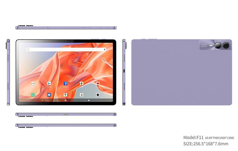 11 collu Android 13 planšetdators ar 2K displeju — jauns modelis, 128 GB krātuve, četrkodolu procesors (viegls, ilgs akumulatora darbības laiks, HD ekrāns)_voghion.com