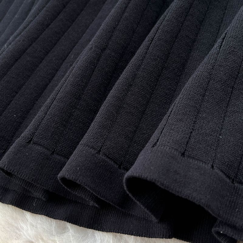 Gonna a coda di pesce sottile senza maniche di alta qualità per abbigliamento da donna, gonna lavorata a maglia_voghion.com