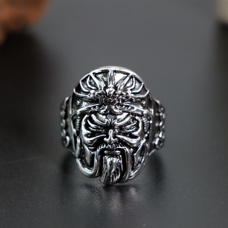 Trendy Metal Cool And Stylish Design Totem Geometric Men's Ring Collection_voghion.com