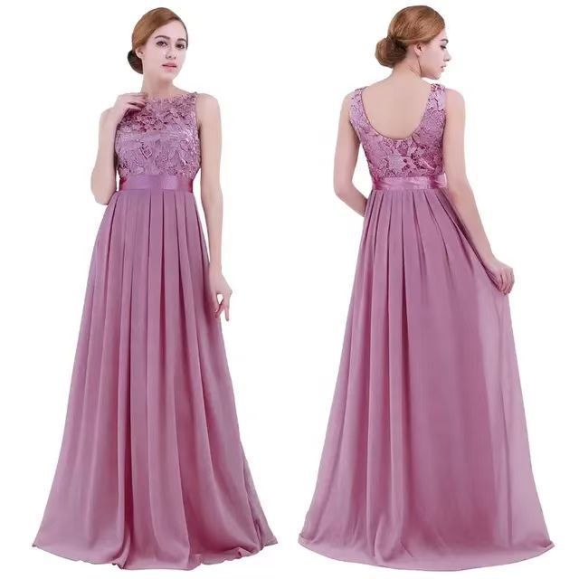 Elegantes, rückenfreies, langes Abendkleid aus Spitze für Damen, formelles Kleid für Bankett, Party, Sommer_voghion.com