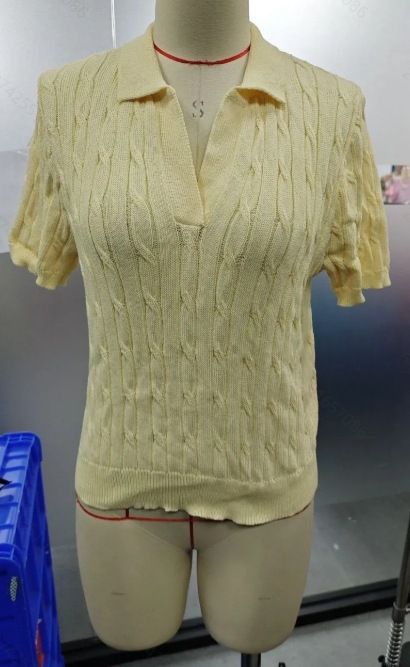 Damen-Strickpullover mit Polokragen – Leichtes, dünnes Strickoberteil für Sommer und Frühling (S/M/L, Gelb und mehr)_voghion.com