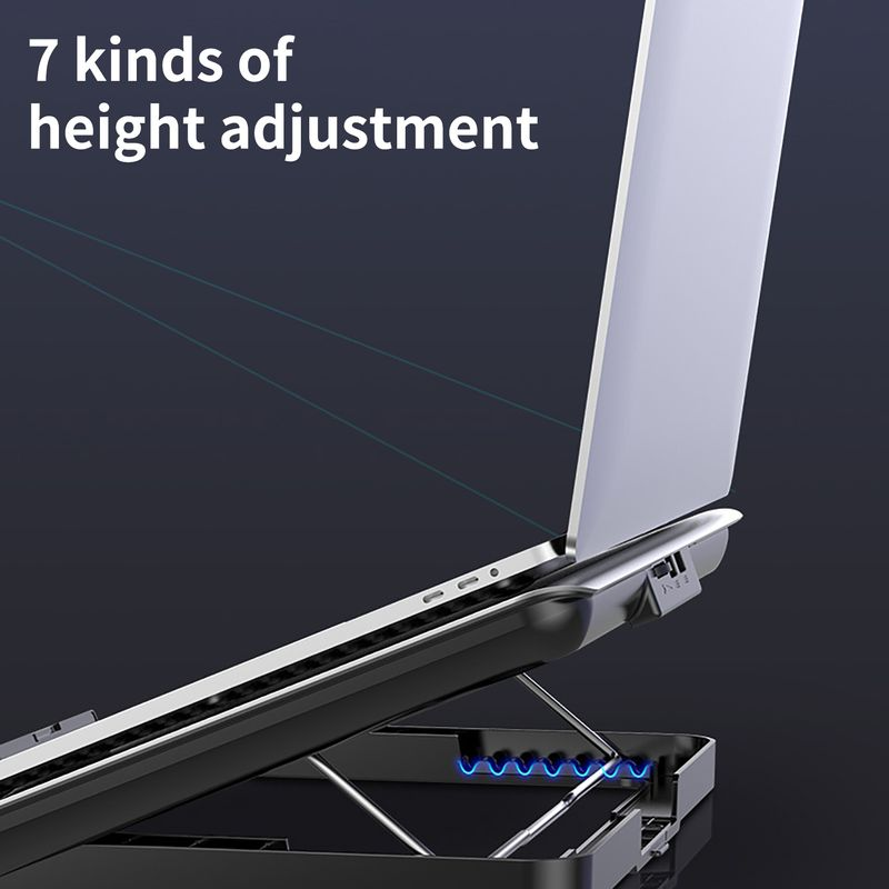 Xinweiqing laptopkoeler Dual USB verstelbare draagbare geluidsarme notebook-koelpad voor gaming_voghion.com