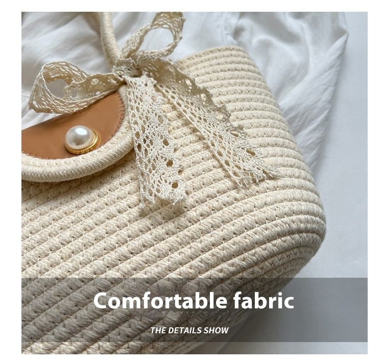 Chic Handbags 2024 New Woven Holiday Shoulder Bag Fashionable and Versatile Large-capacity Tote Bag Beach Bucket Bag_voghion.com