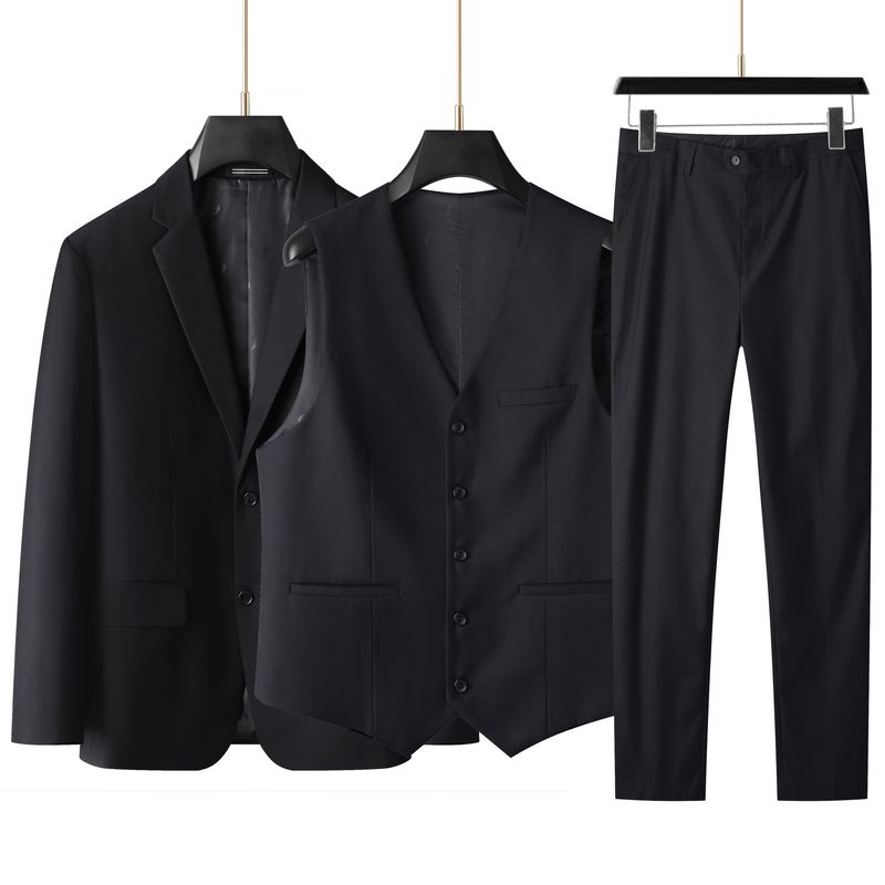CT Spring And Autumn Trend Plus Size Casual Three-Piece Light Business Men's Suit Set_voghion.com