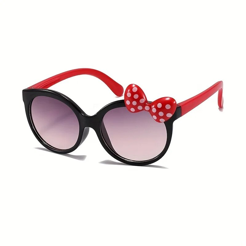 Occhiali da sole alla moda con fiocco in cartone animato, occhiali da sole per bambine e bambini, per arrampicata, sport all'aria aperta_voghion.com