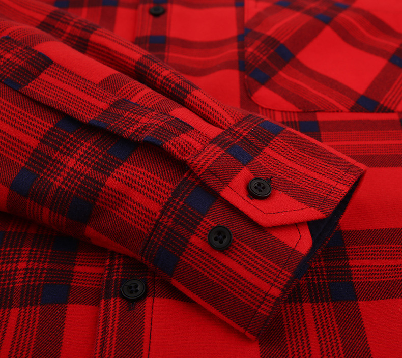 Camicia in flanella da uomo – Calda e accogliente camicia scozzese a maniche lunghe (11 colori) – Casual invernale foderata in pile (dalla S alla XXXL)_voghion.com