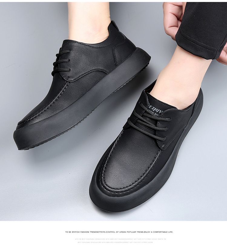Men's Fall Soft Bottom Round Head Outdoor Leisure Leather Shoes_voghion.com